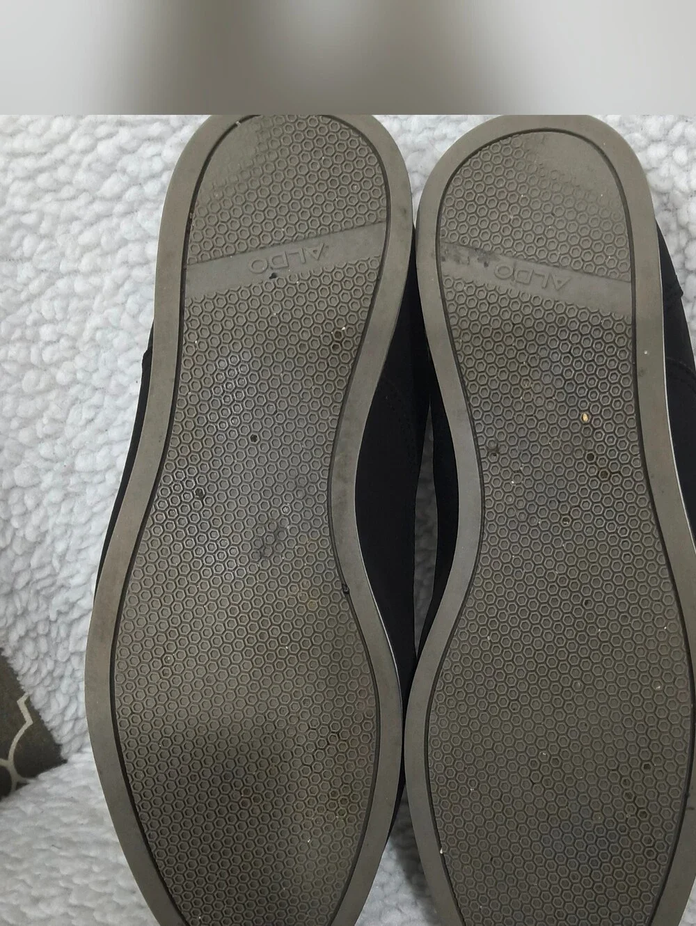 Aldo Men’s Black Derby Shoes with Tan Heel Accent Size 9